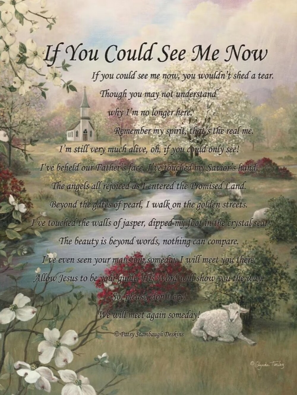 If You Could See Me Now 50x60 Tapestry Throw Christian Memorial Sympathy Blanket